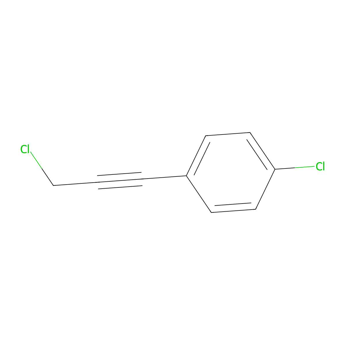 1-Chloro-4-(3-chloroprop-1-yn-1-yl)benzene molecular structure, CAS 41412-82-2