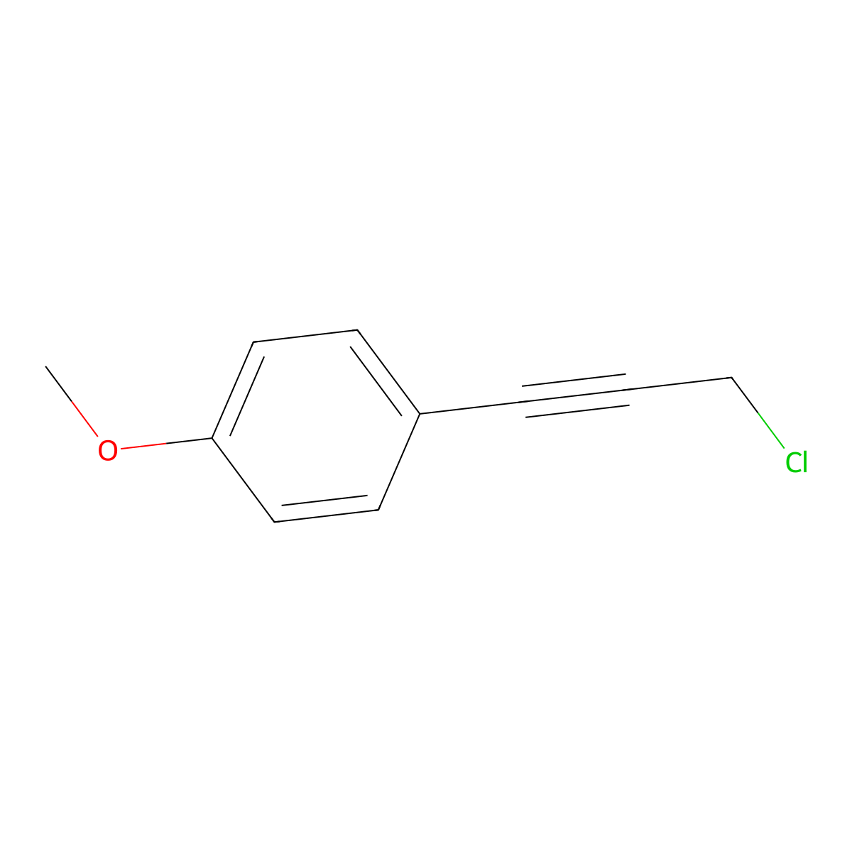 1-(3-Chloroprop-1-YN-1-YL)-4-methoxybenzene molecular structure, CAS 41412-86-6