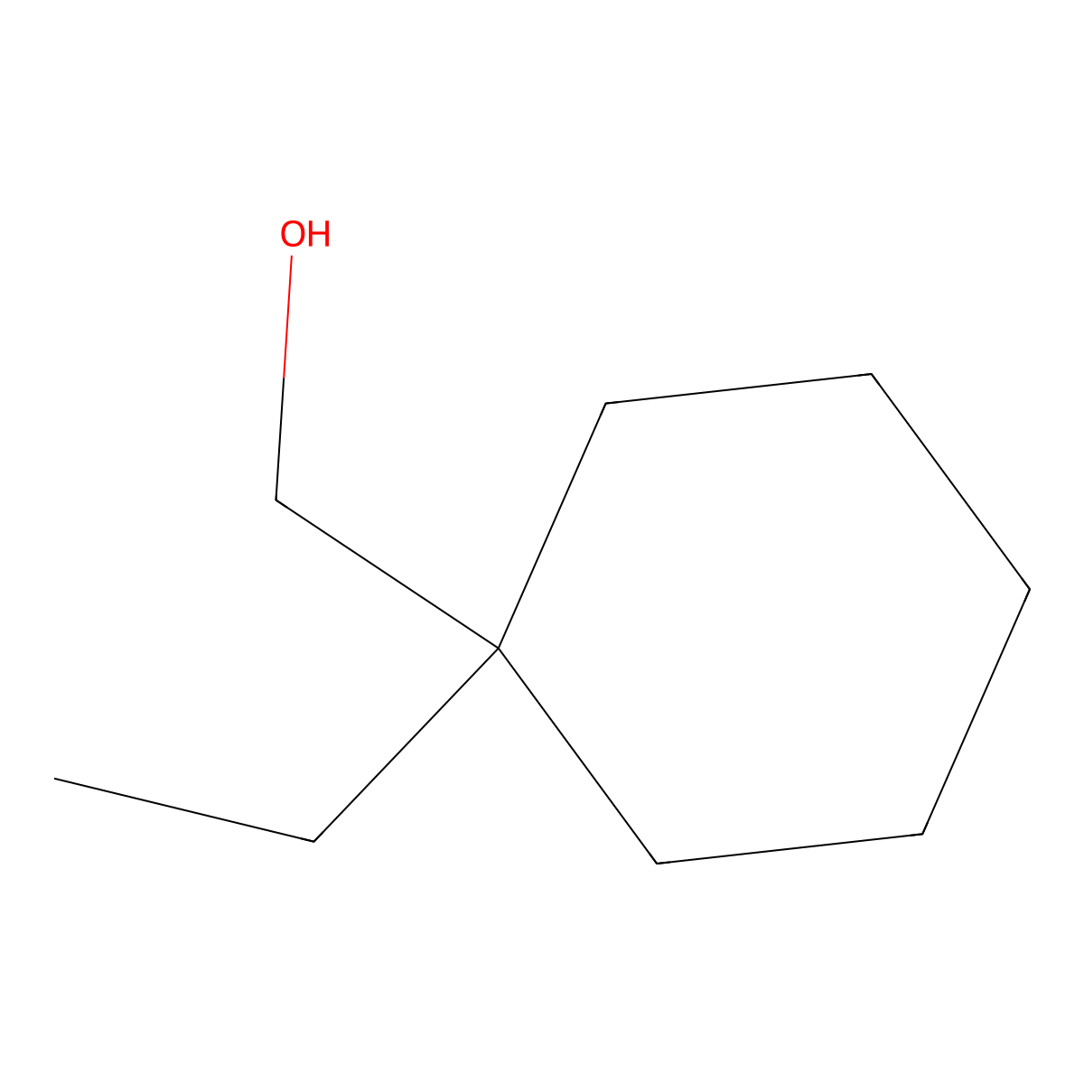 (1-Ethylcyclohexyl)methanol molecular structure, CAS 41417-86-1