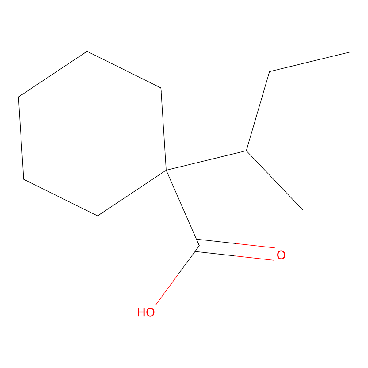 1-(Sec-butyl)cyclohexane-1-carboxylic acid molecular structure, CAS 41417-98-5
