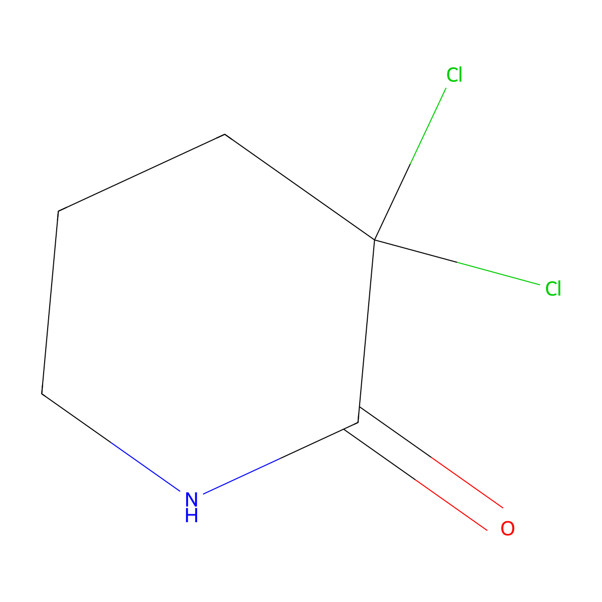 3,3-Dichloropiperidin-2-one molecular structure, CAS 41419-12-9