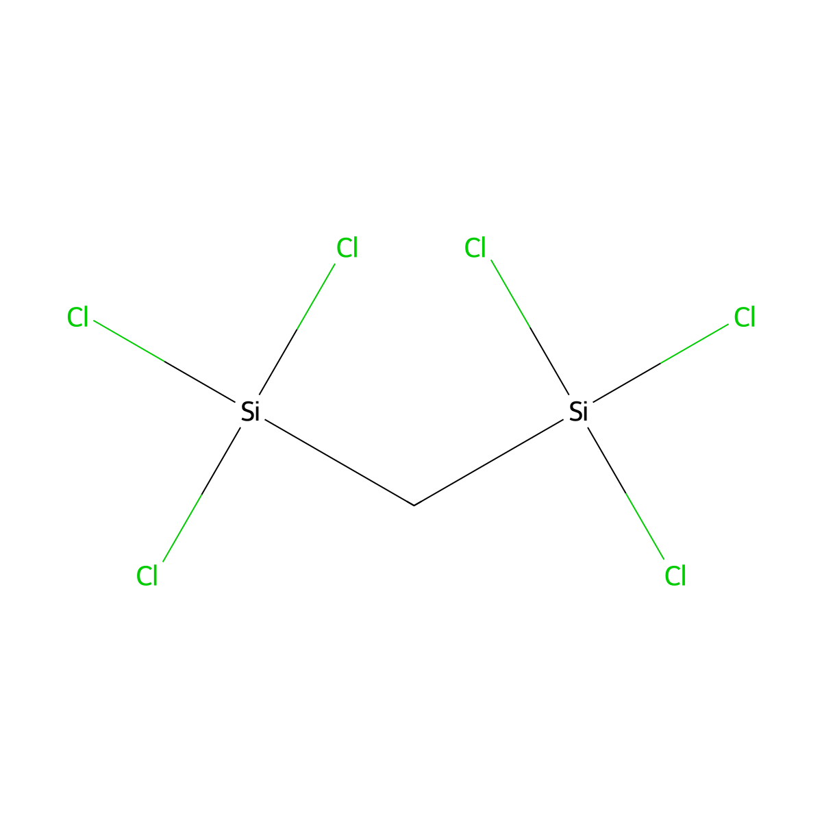 Bis(trichlorosilyl)methane molecular structure, CAS 4142-85-2
