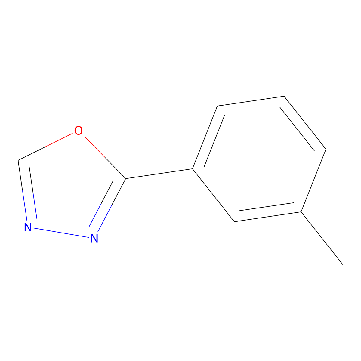 2-(3-Methylphenyl)-1,3,4-oxadiazole molecular structure, CAS 41421-00-5