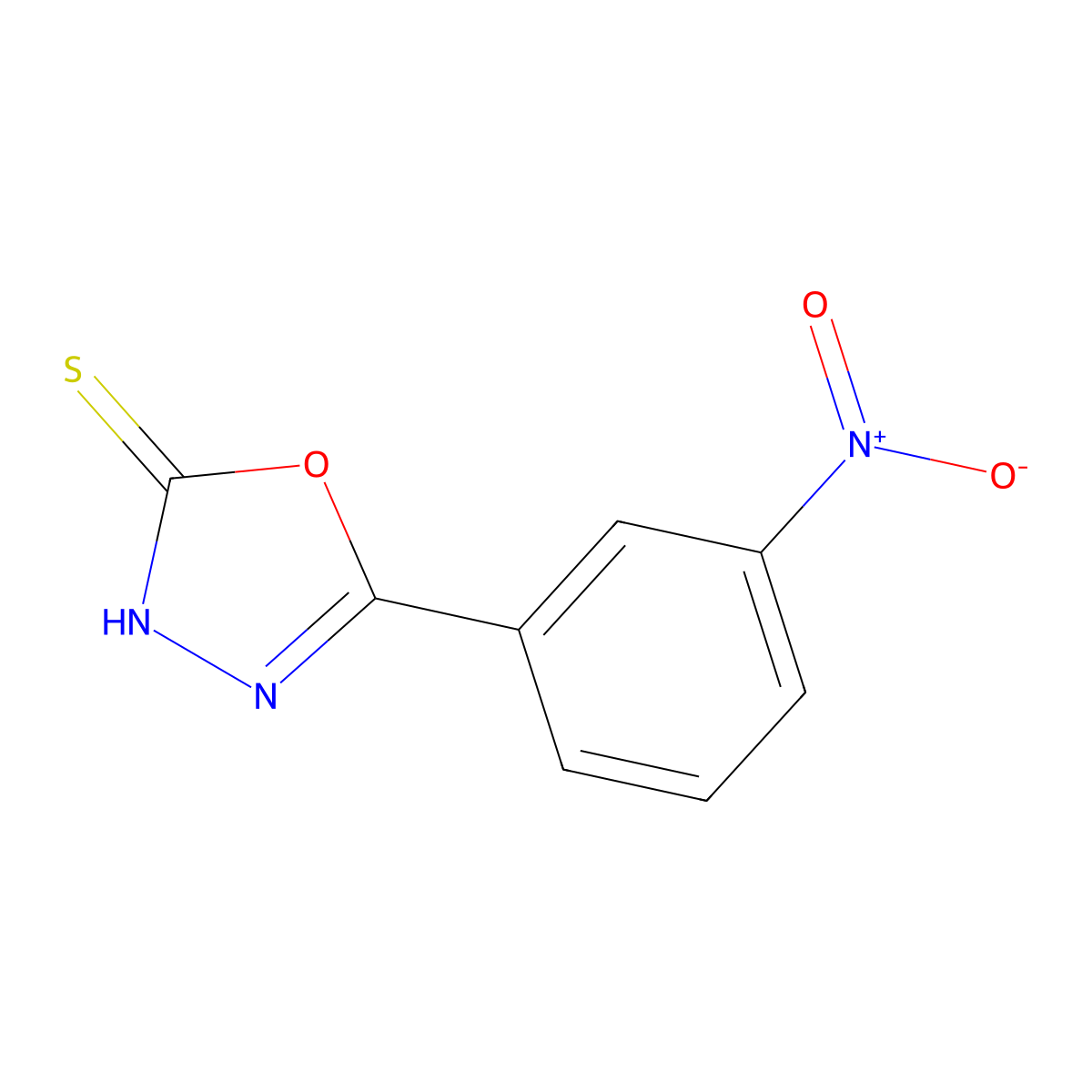 5-(3-Nitrophenyl)-1,3,4-oxadiazole-2-thiol molecular structure, CAS 41421-07-2