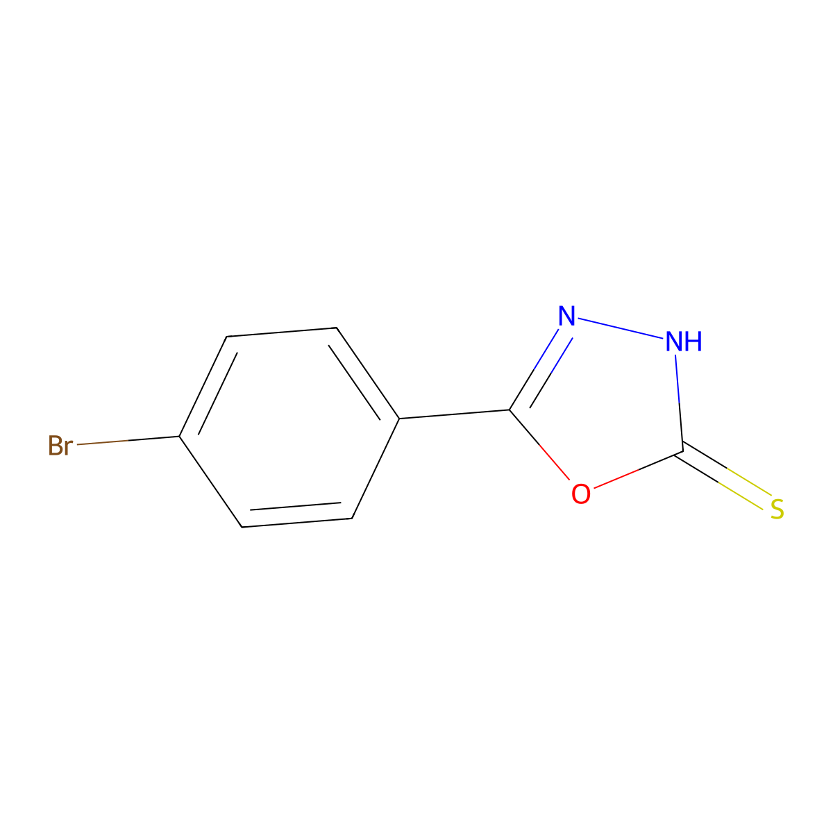 5-(4-Bromophenyl)-1,3,4-oxadiazole-2-thiol molecular structure, CAS 41421-19-6