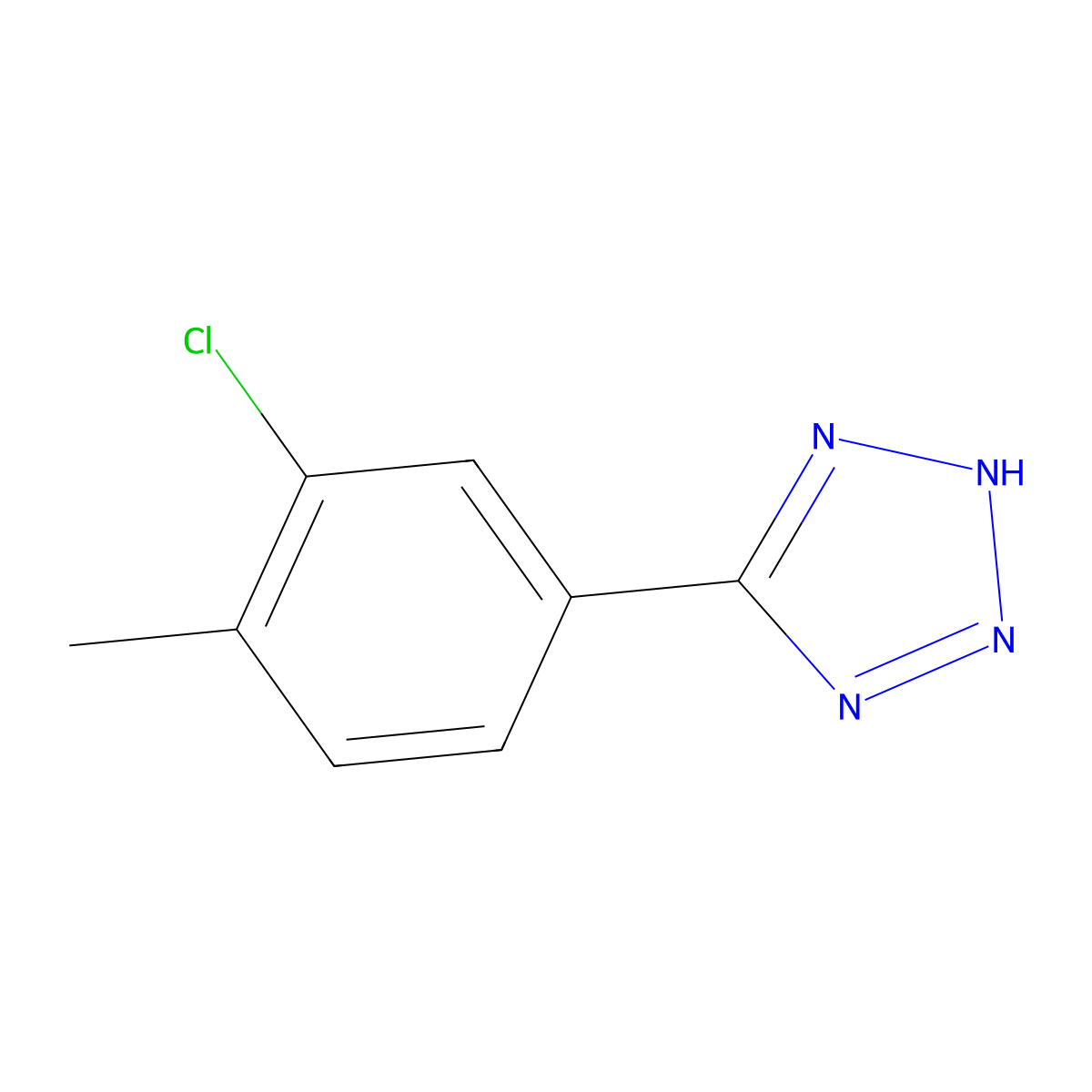 5-(3-Chloro-4-methylphenyl)-2H-tetrazole molecular structure, CAS 41421-29-8