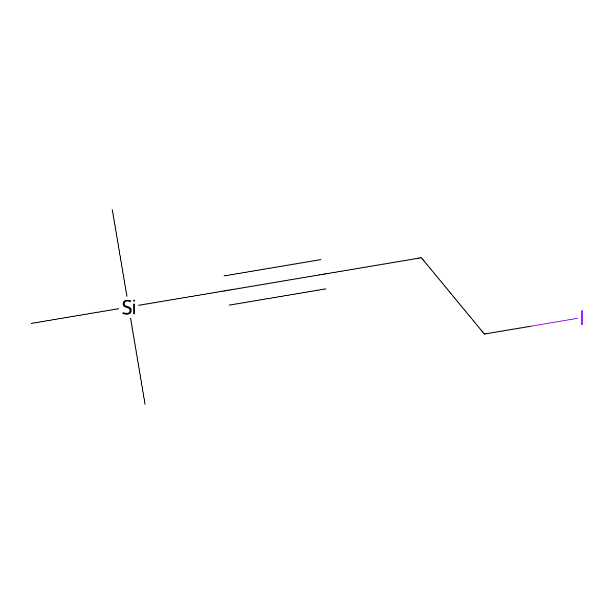 (4-Iodobut-1-yn-1-yl)trimethylsilane molecular structure, CAS 41423-29-4