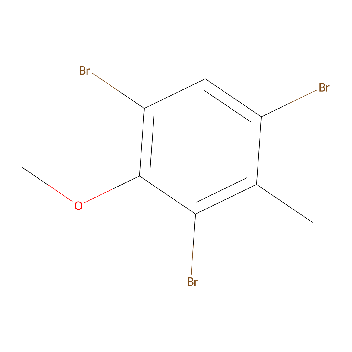 1,3,5-Tribromo-2-methoxy-4-methylbenzene molecular structure, CAS 41424-36-6