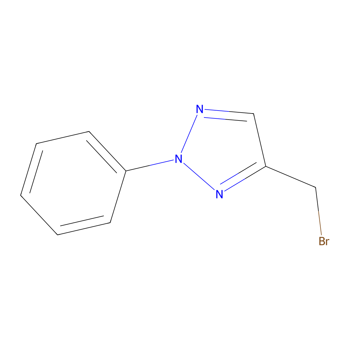 4-(bromomethyl)-2-phenyl-2H-1,2,3-triazole molecular structure, CAS 41425-60-9