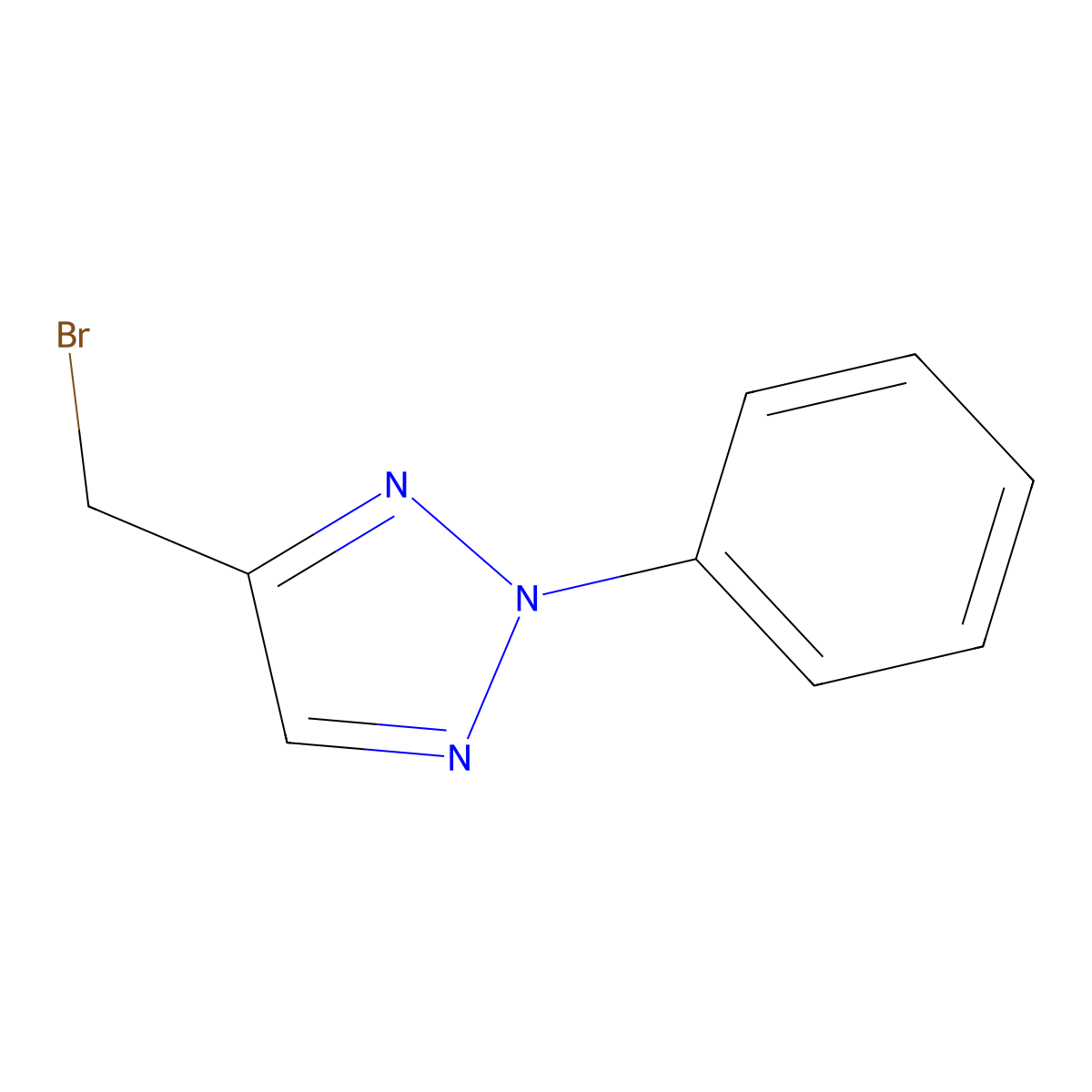 4-(bromomethyl)-2-phenyl-2H-1,2,3-triazole molecular structure, CAS 41425-60-9