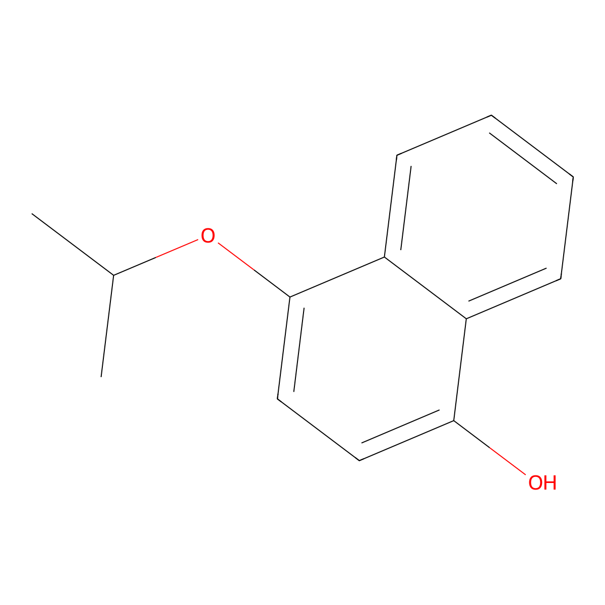 1-Naphthalenol, 4-(1-methylethoxy)- molecular structure, CAS 41426-37-3