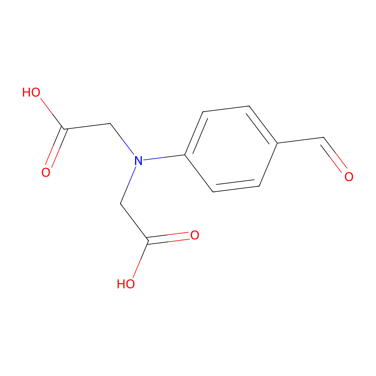 2-[(Carboxymethyl)(4-formylphenyl)amino]acetic acid molecular structure, CAS 41426-86-2