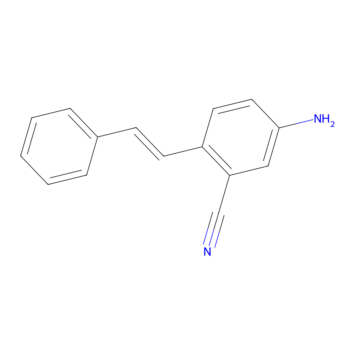 2-Cyano-4-aminostilbene molecular structure, CAS 41427-34-3