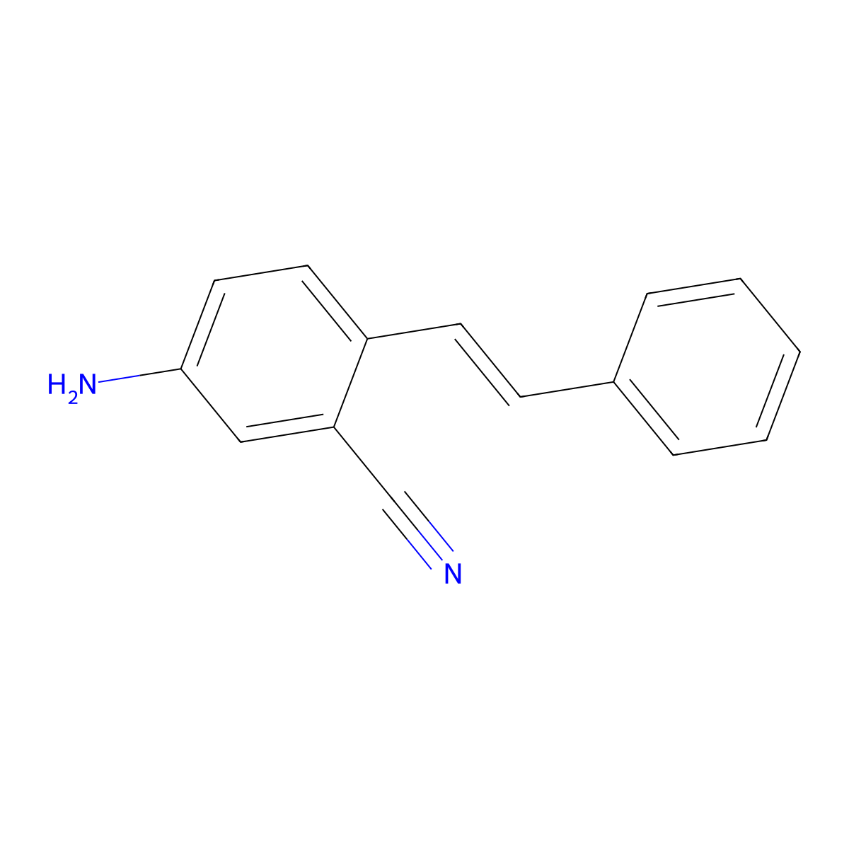 2-Cyano-4-aminostilbene molecular structure, CAS 41427-34-3