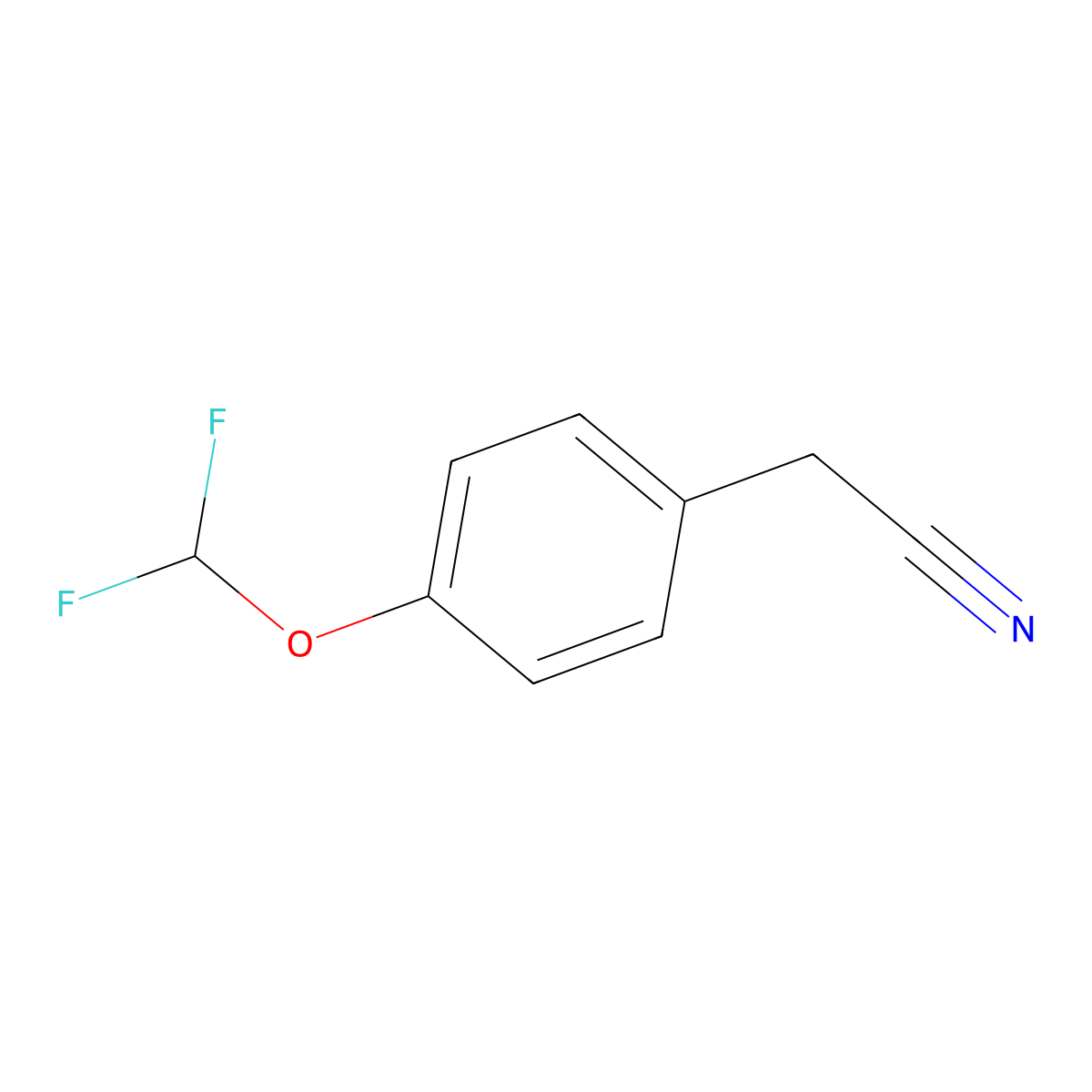 2-[4-(Difluoromethoxy)phenyl]acetonitrile molecular structure, CAS 41429-16-7