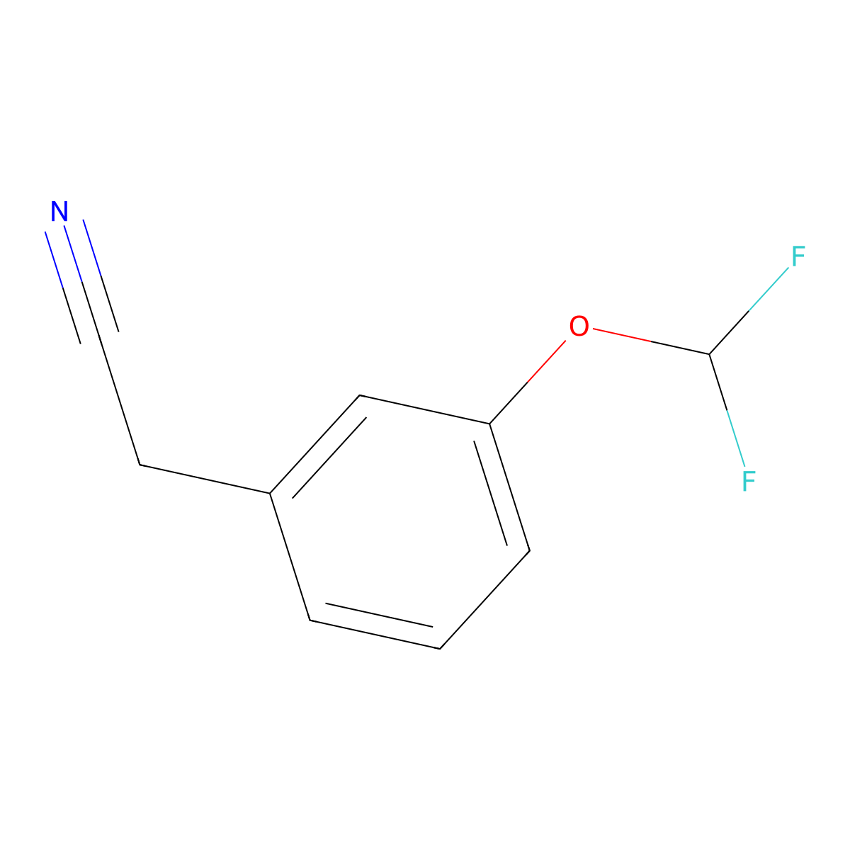 3-(Difluoromethoxy)phenylacetonitrile molecular structure, CAS 41429-18-9