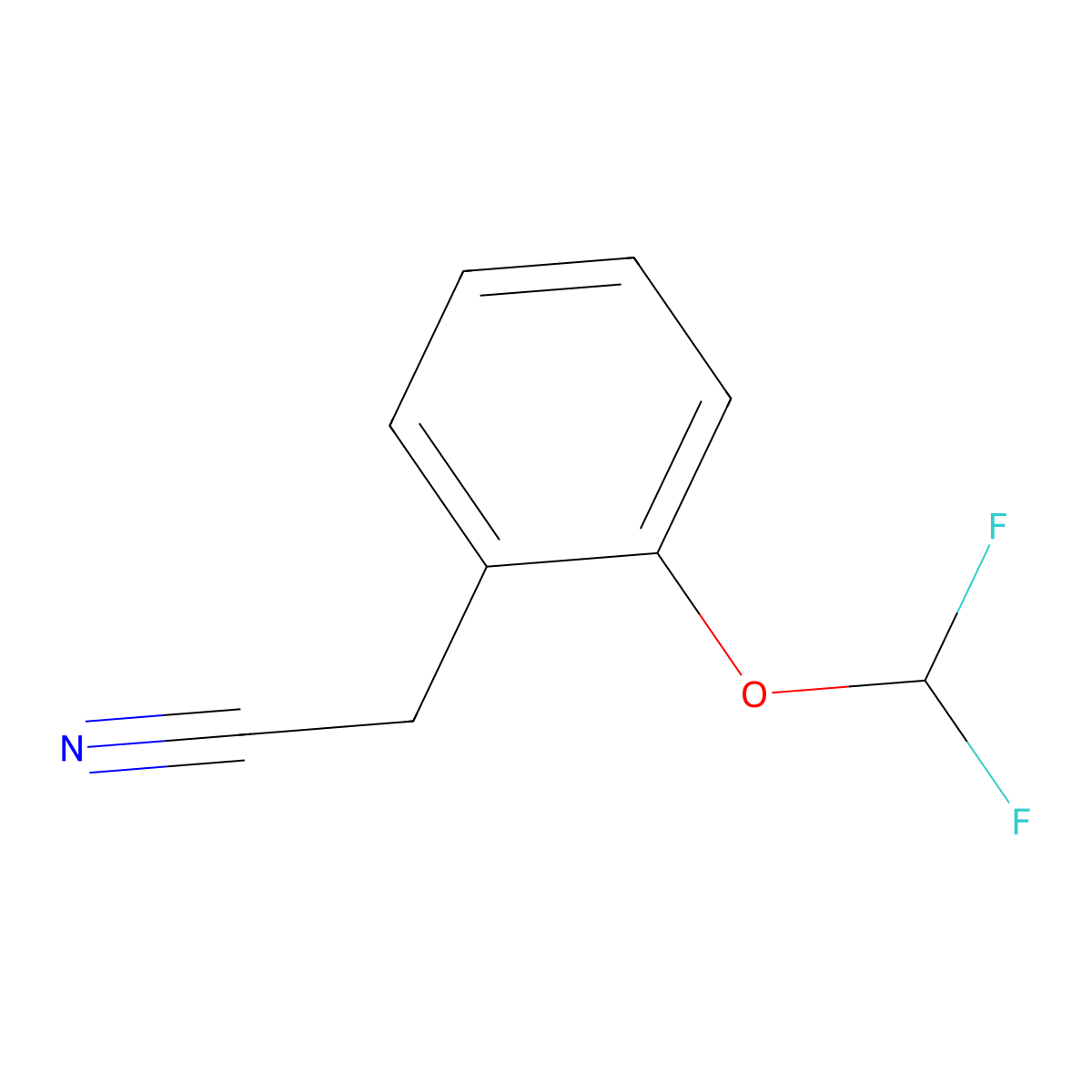 2-(Difluoromethoxy)phenylacetonitrile molecular structure, CAS 41429-22-5