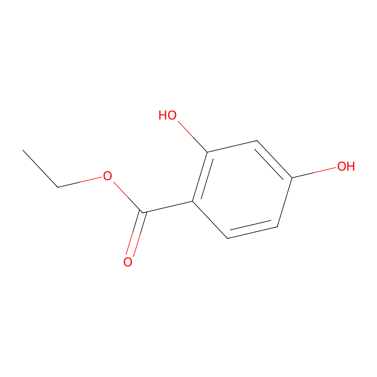 Ethyl 2,4-dihydroxybenzoate molecular structure, CAS 4143-00-4