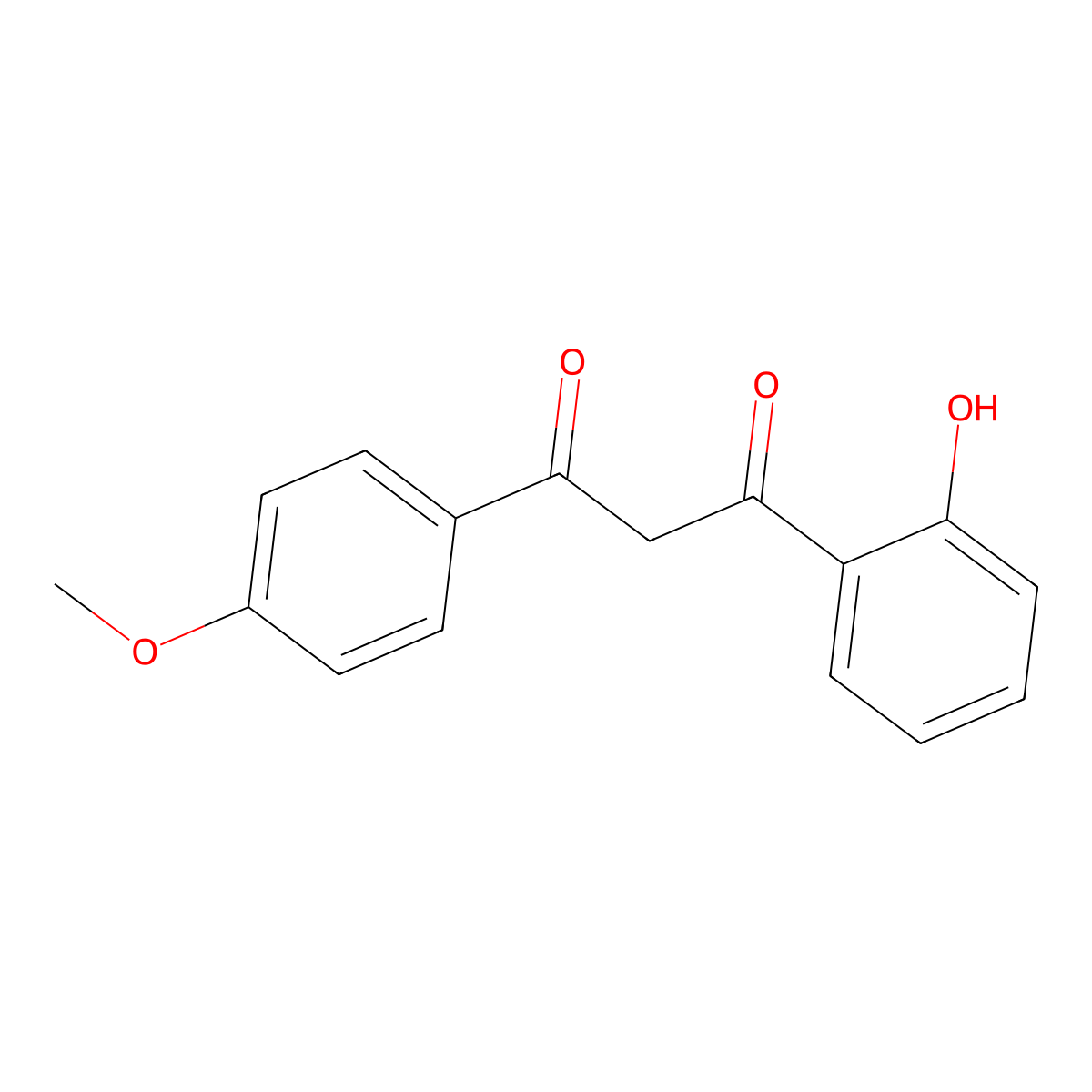 1,3-Propanedione, 1-(2-hydroxyphenyl)-3-(4-methoxyphenyl)- molecular structure, CAS 4143-72-0