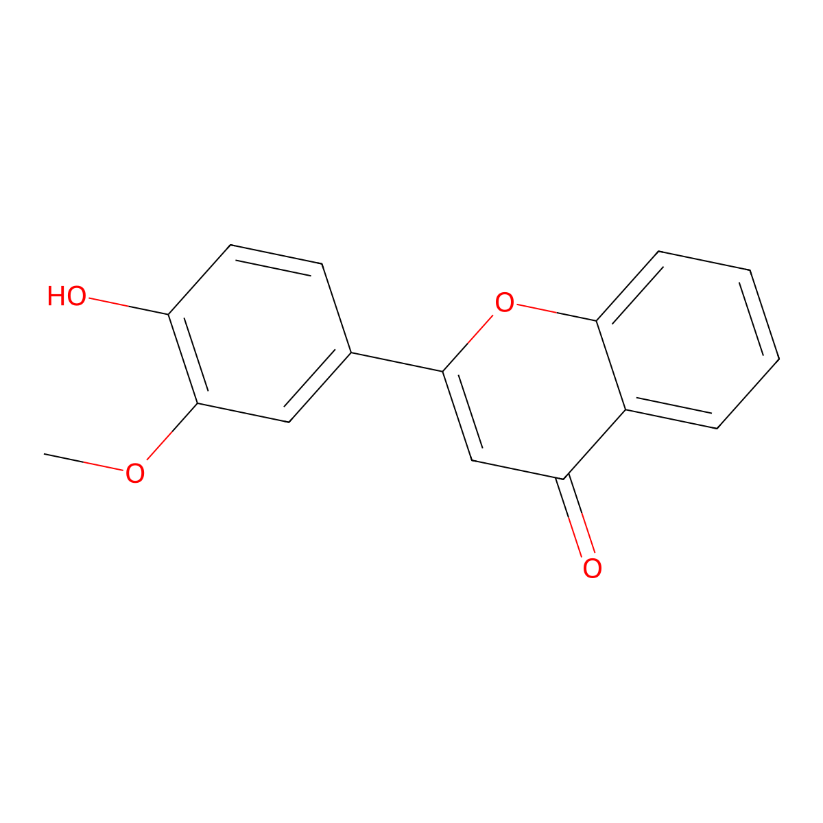 4'-Hydroxy-3'-Methoxyflavone molecular structure, CAS 4143-73-1