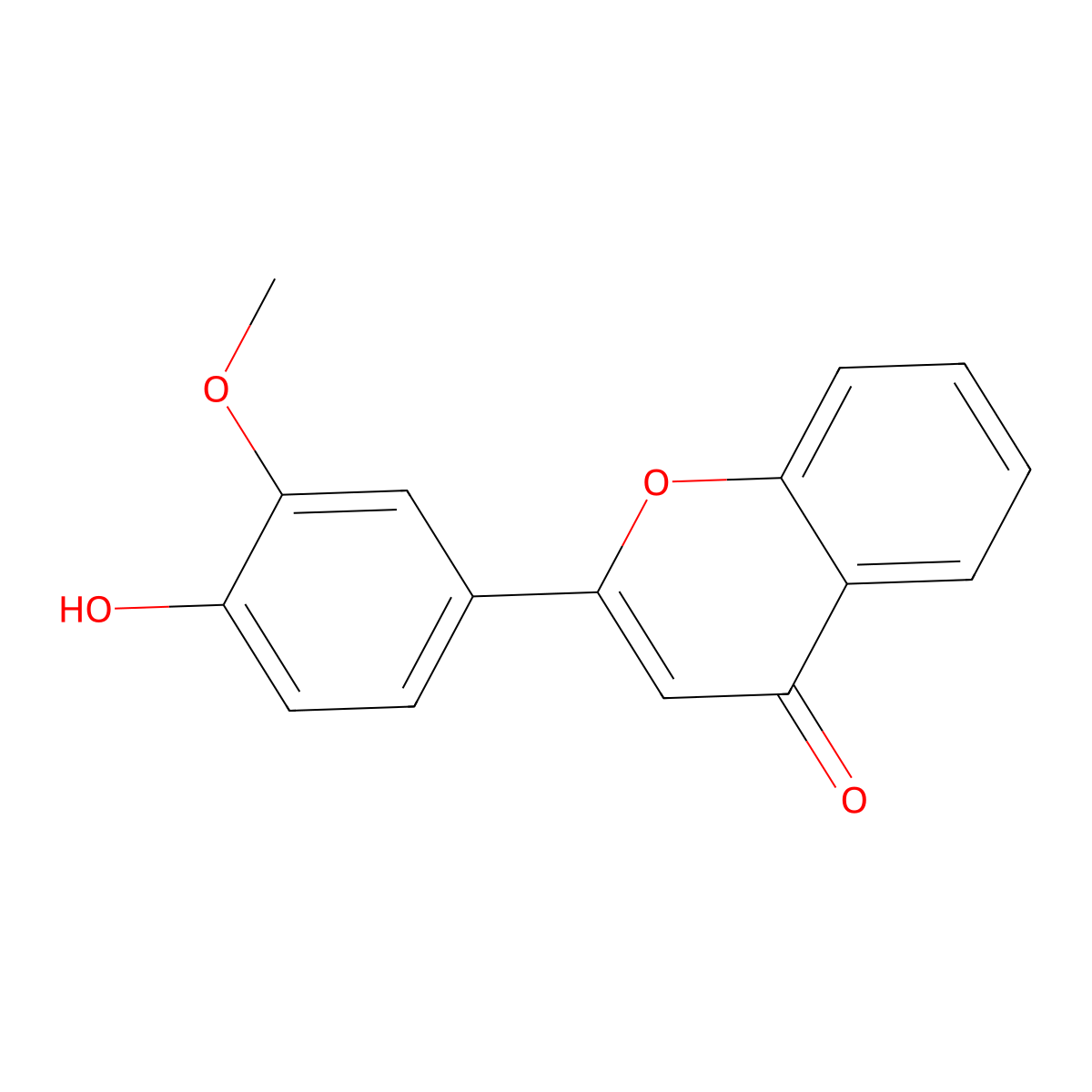 4'-Hydroxy-3'-Methoxyflavone molecular structure, CAS 4143-73-1