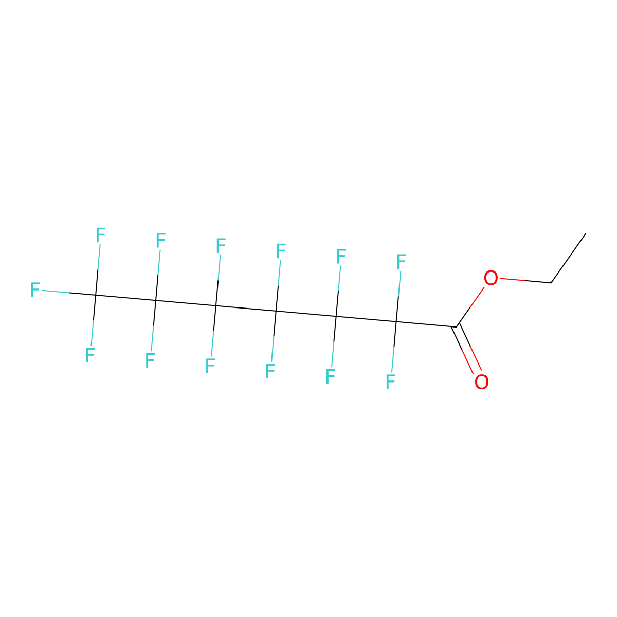 Ethyl perfluoroheptanoate molecular structure, CAS 41430-70-0