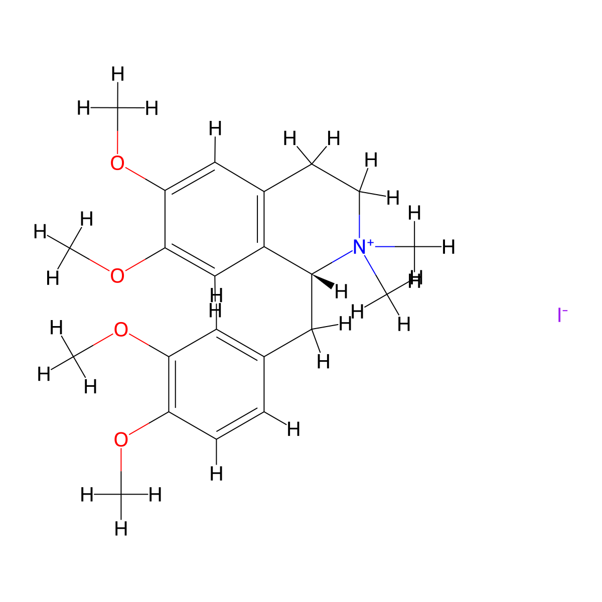 (R)-N-Methyl-Laudanosine Iodide molecular structure, CAS 41431-32-7