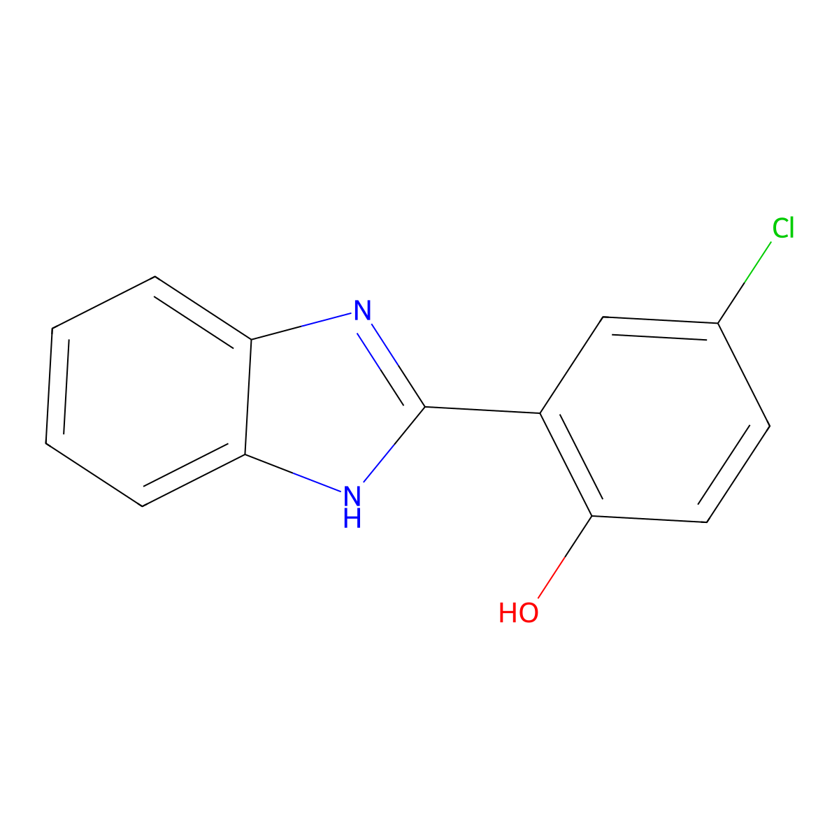 2-(1H-benzo[d]imidazol-2-yl)-4-chlorophenol molecular structure, CAS 41433-12-9
