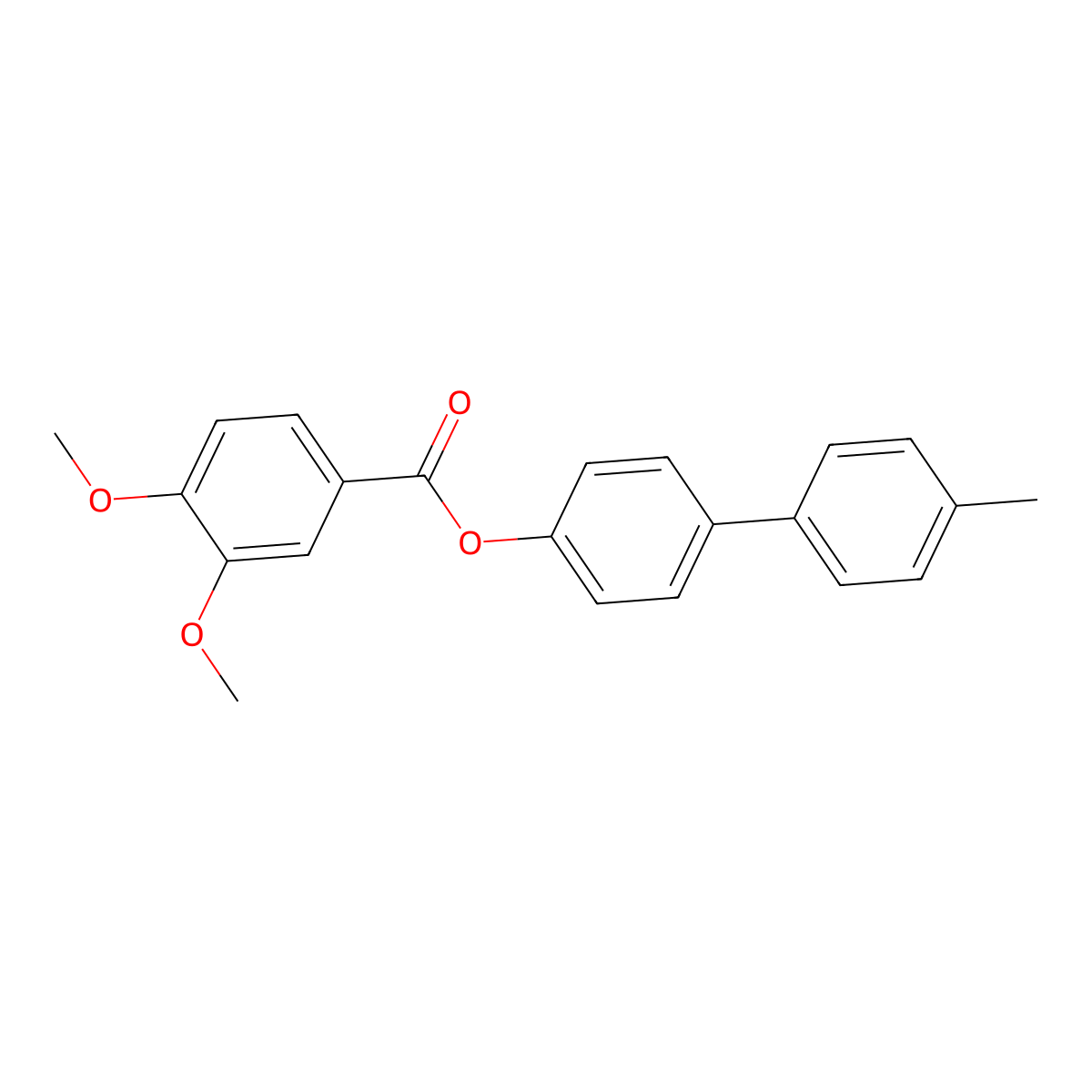 4-(4-Methylphenyl)phenyl 3,4-dimethoxybenzoate molecular structure, CAS 4144-31-4