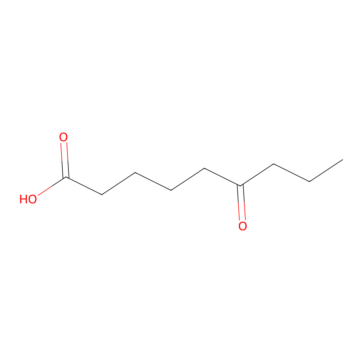 6-Oxononanoic acid molecular structure, CAS 4144-58-5