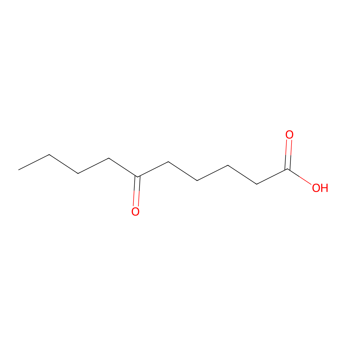 6-Oxodecanoic acid molecular structure, CAS 4144-60-9