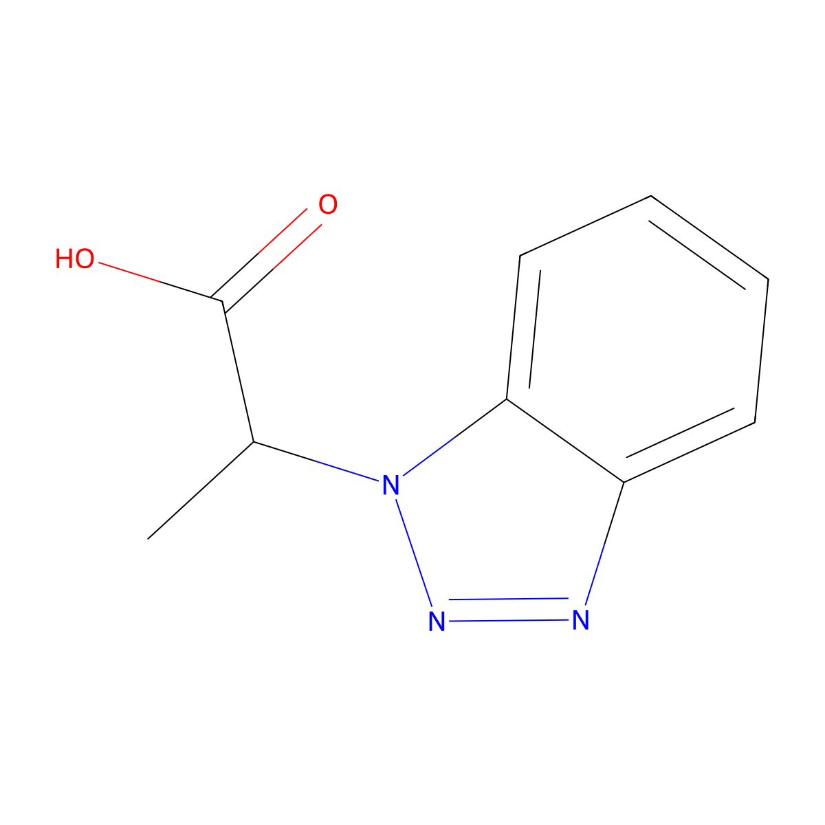 alpha-Methyl-1H-benzotriazole-1-acetic acid molecular structure, CAS 4144-65-4