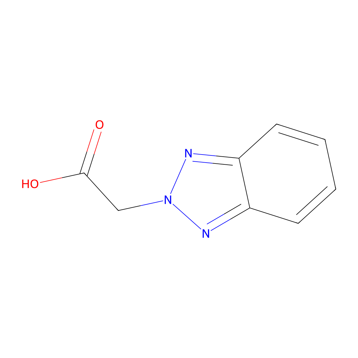 2H-1,2,3-Benzotriazol-2-Ylacetic Acid molecular structure, CAS 4144-68-7