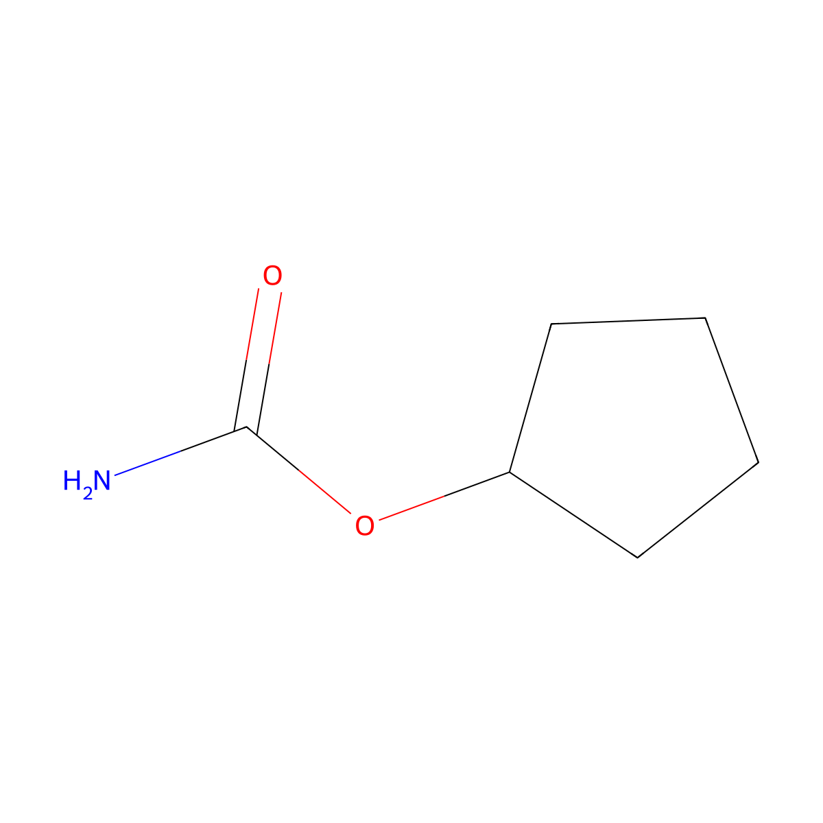 Cyclopentyl carbamate molecular structure, CAS 4144-77-8