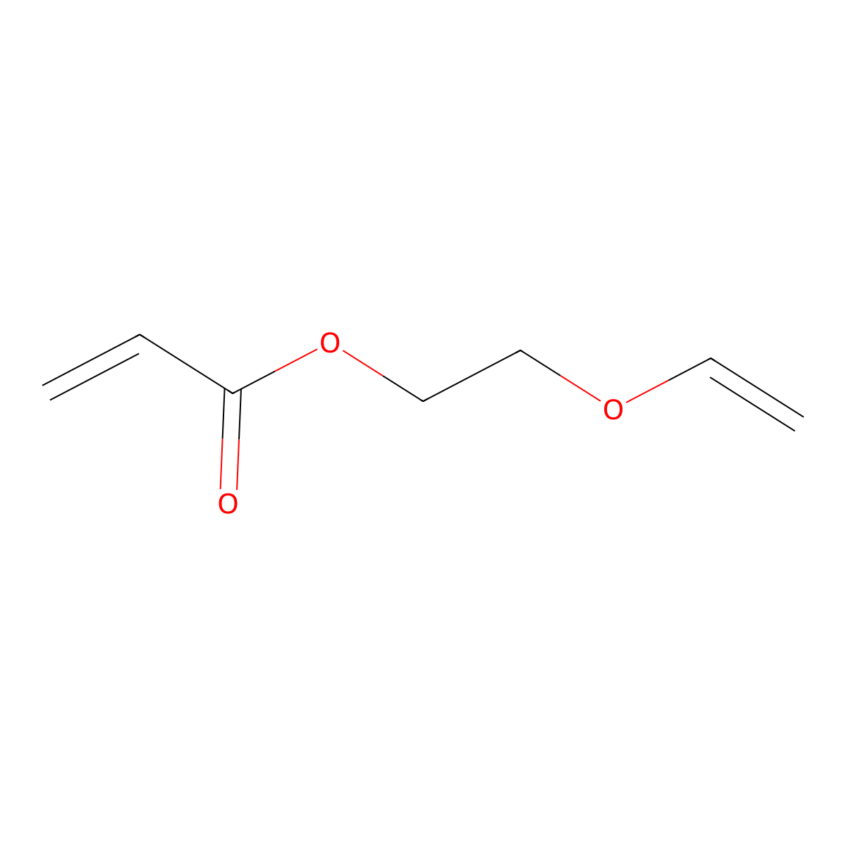 2-Propenoic acid, 2-(ethenyloxy)ethyl ester molecular structure, CAS 41440-38-4