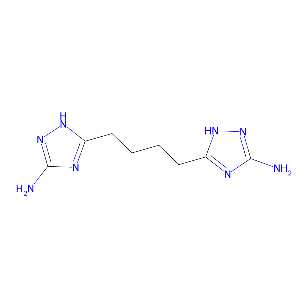 5,5'-(Butane-1,4-diyl)di(1H-1,2,4-triazol-3-amine) molecular structure, CAS 41442-92-6