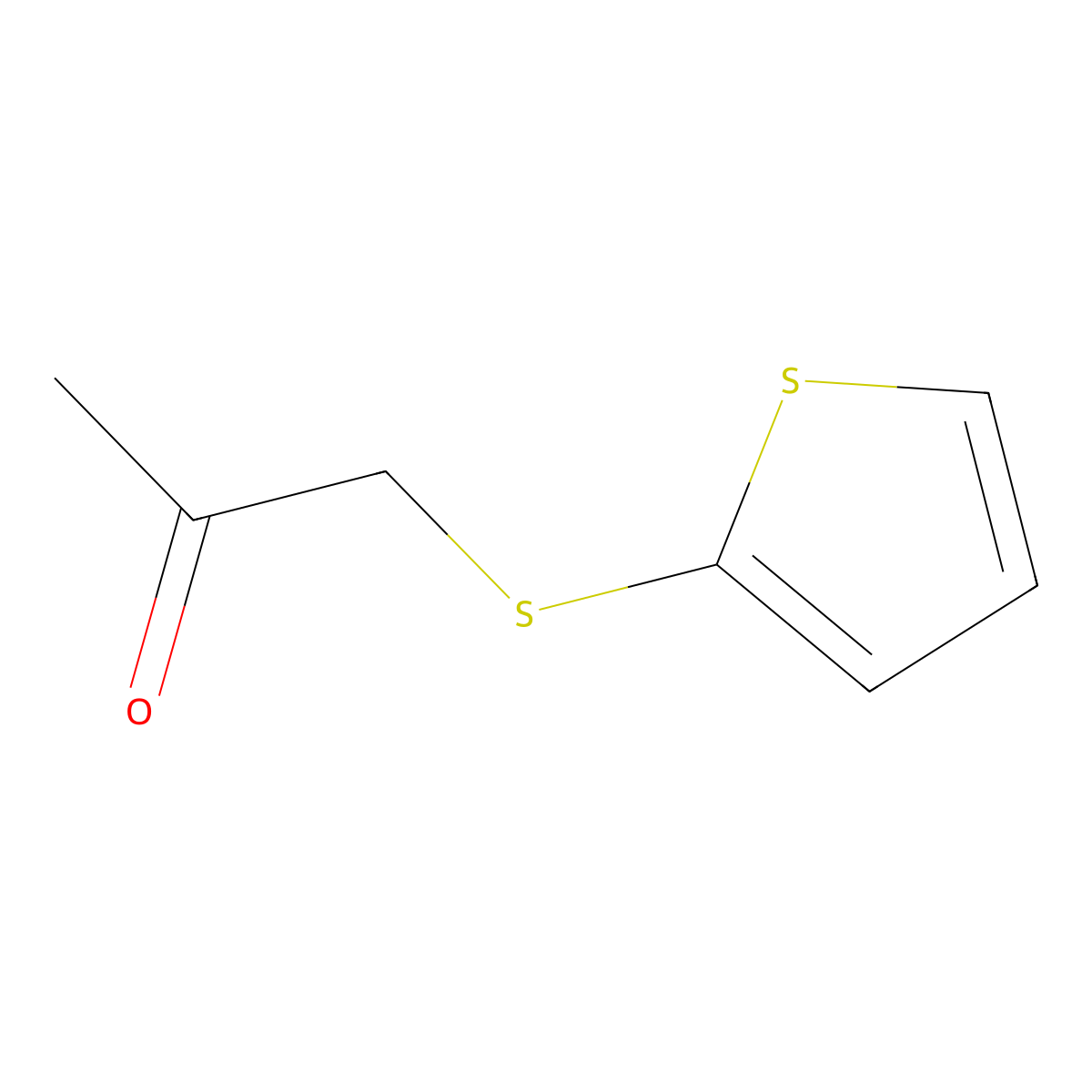 (2-Thienylthio)acetone molecular structure, CAS 41444-33-1