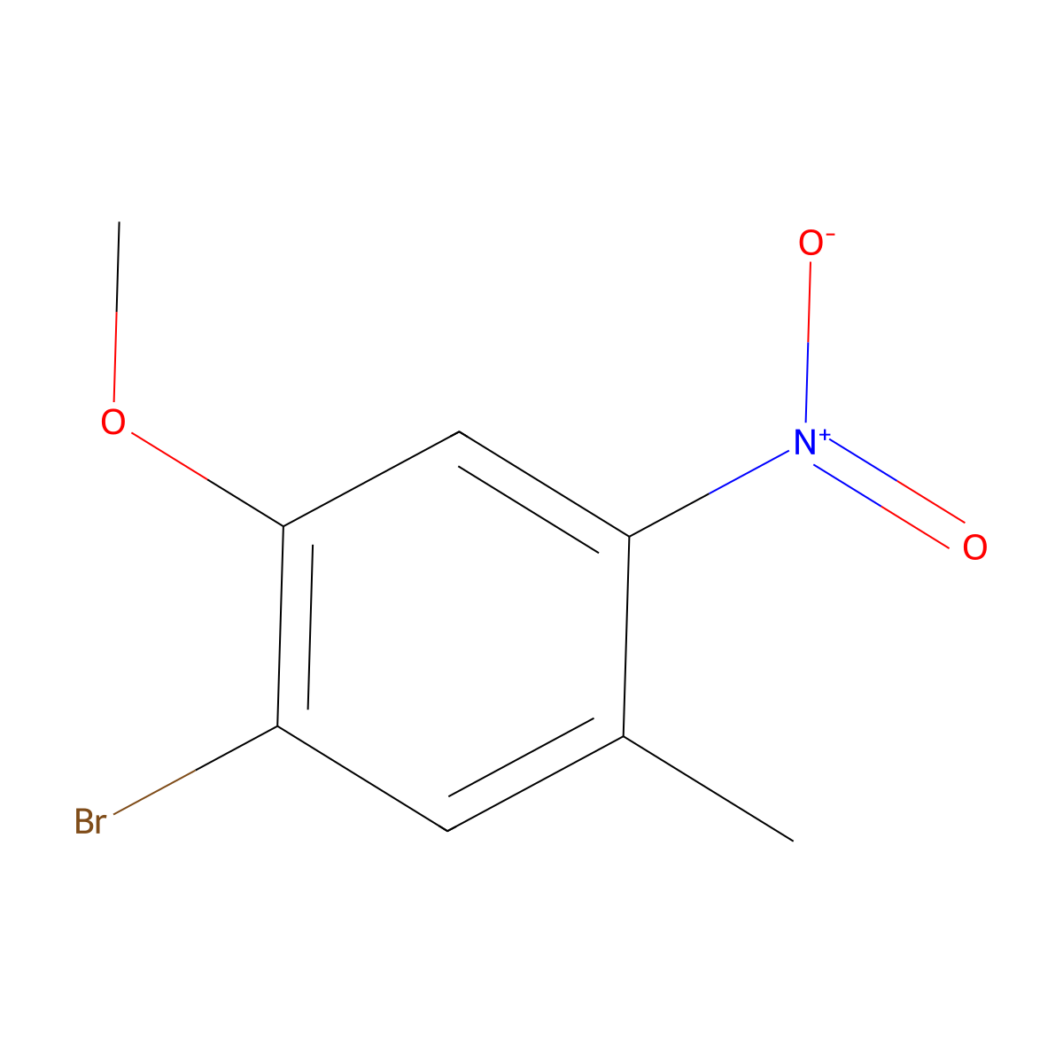 2-Bromo-4-methyl-5-nitroanisole molecular structure, CAS 41447-19-2