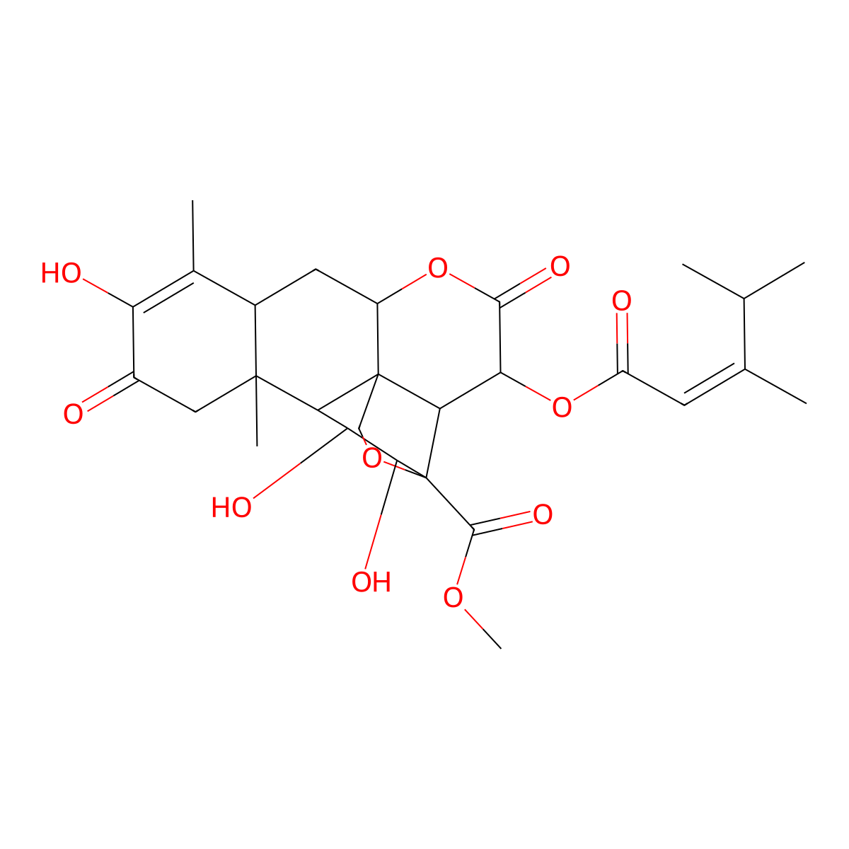 Bruceantin molecular structure, CAS 41451-75-6