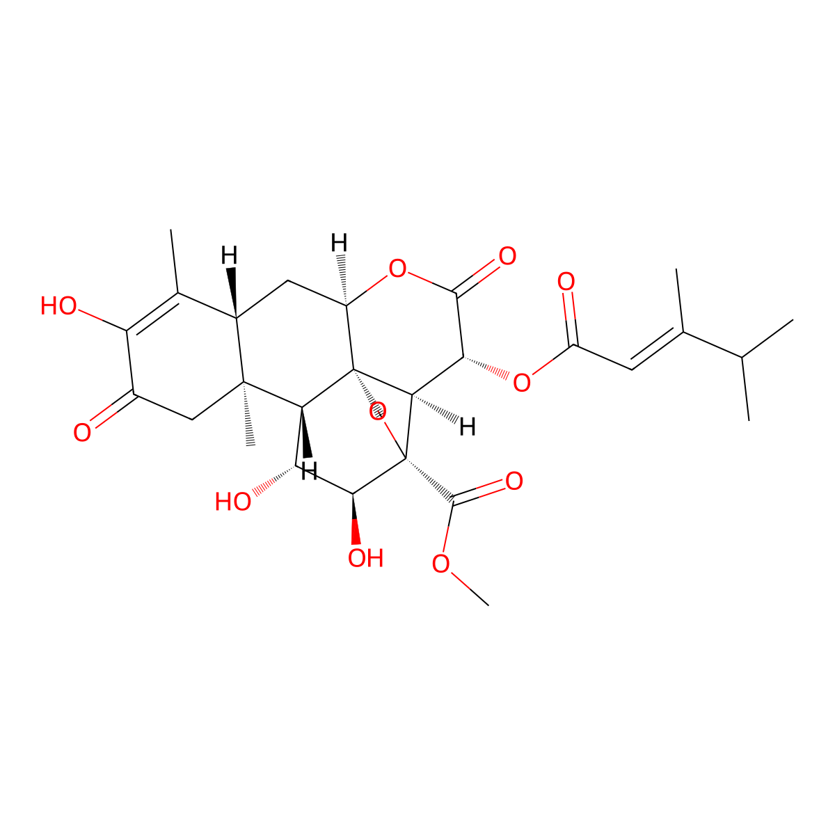 Bruceantin molecular structure, CAS 41451-75-6