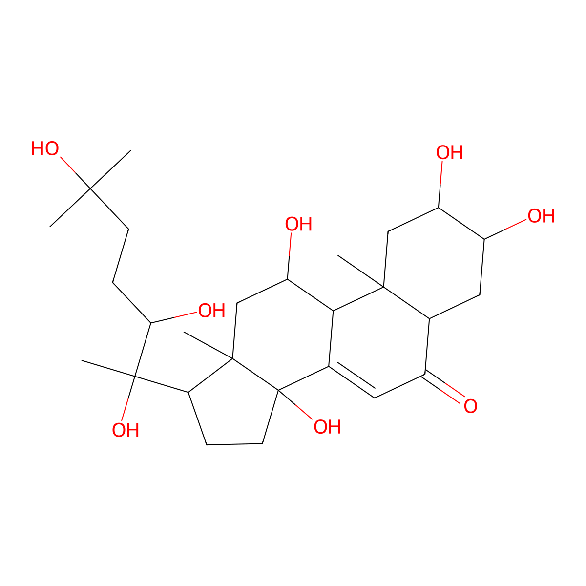 Turkesterone molecular structure, CAS 41451-87-0