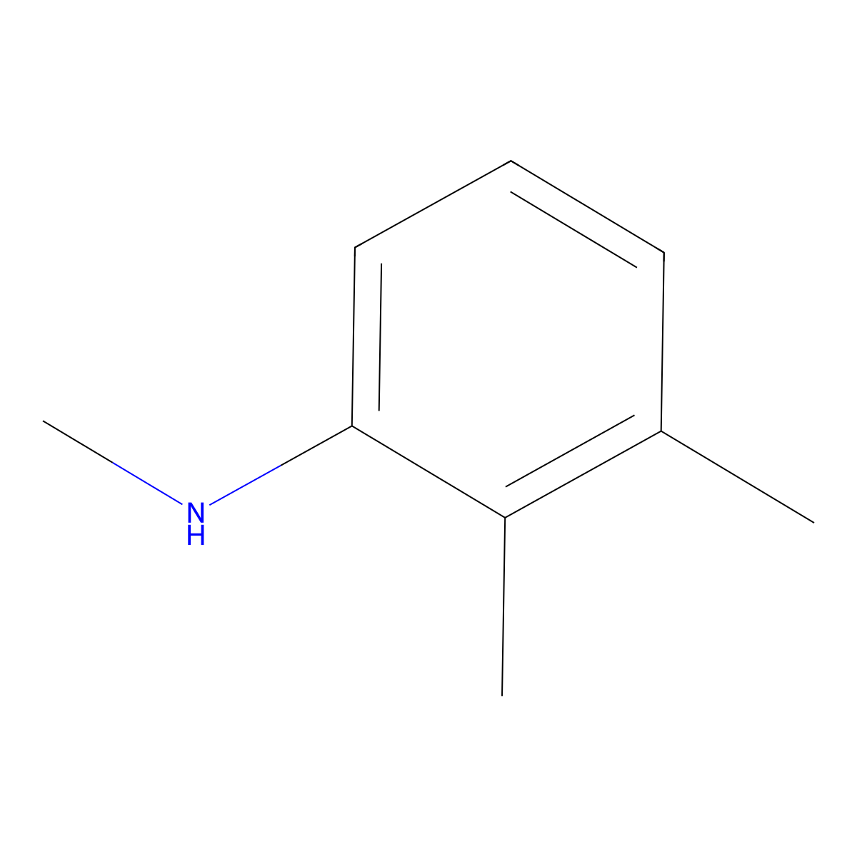N,2,3-trimethylaniline molecular structure, CAS 41456-51-3