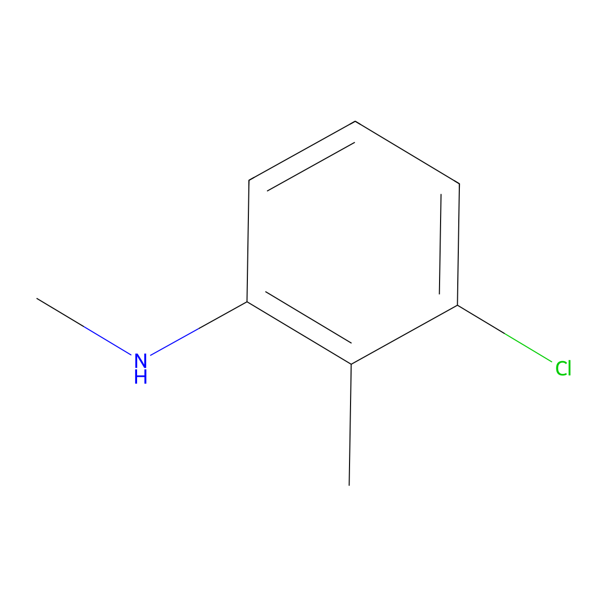 3-Chloro-n,2-dimethylaniline molecular structure, CAS 41456-52-4