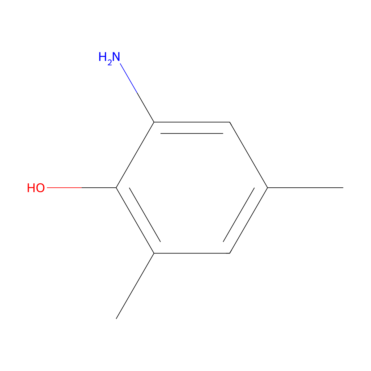 6-Amino-2,4-xylenol molecular structure, CAS 41458-65-5