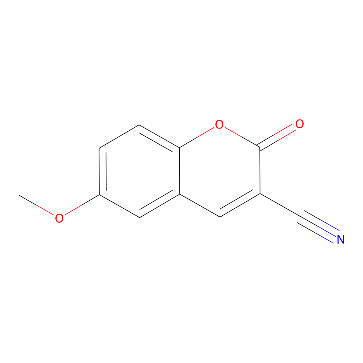 3-Cyano-6-methoxycoumarin molecular structure, CAS 41459-72-7