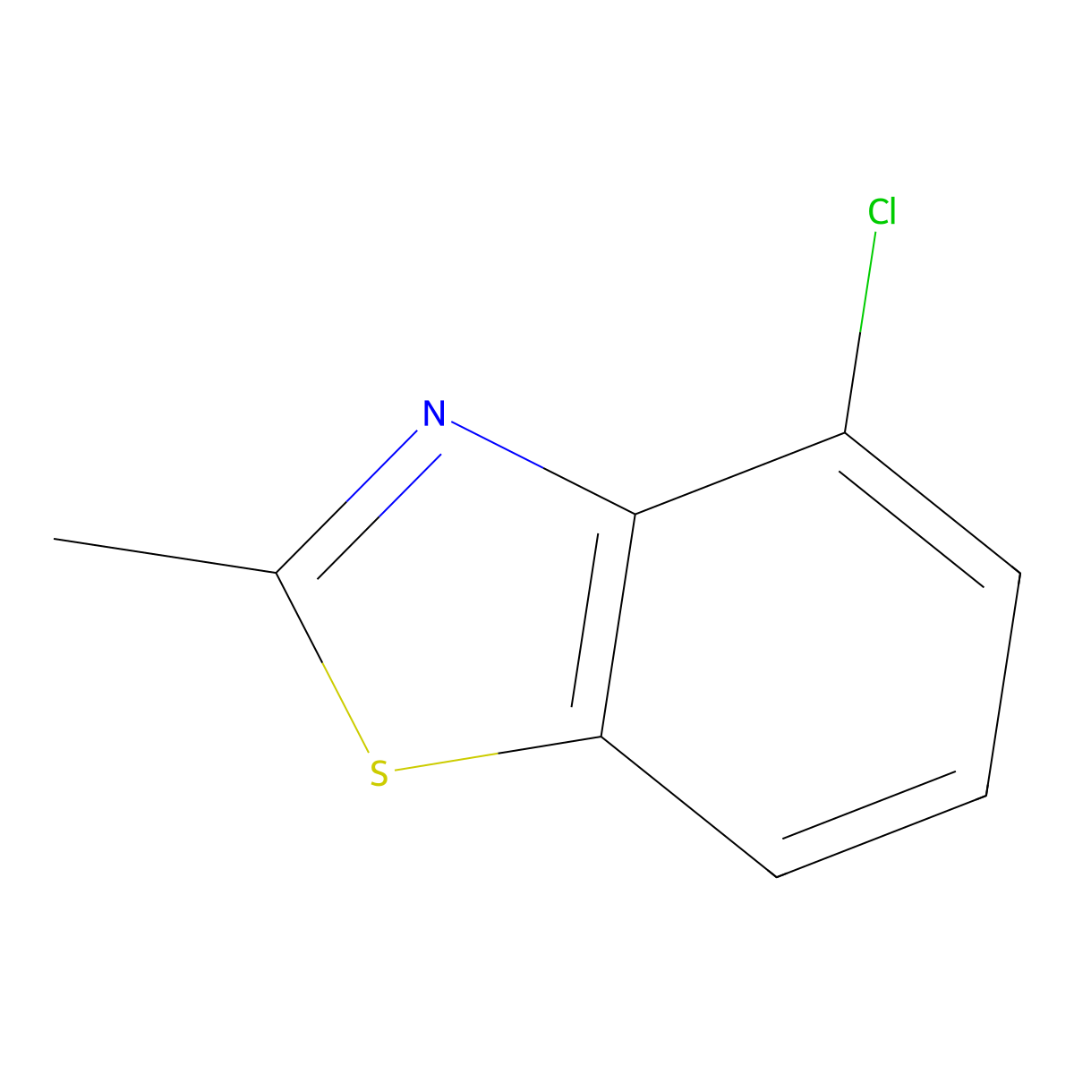 4-Chloro-2-methylbenzo[d]thiazole molecular structure, CAS 4146-23-0