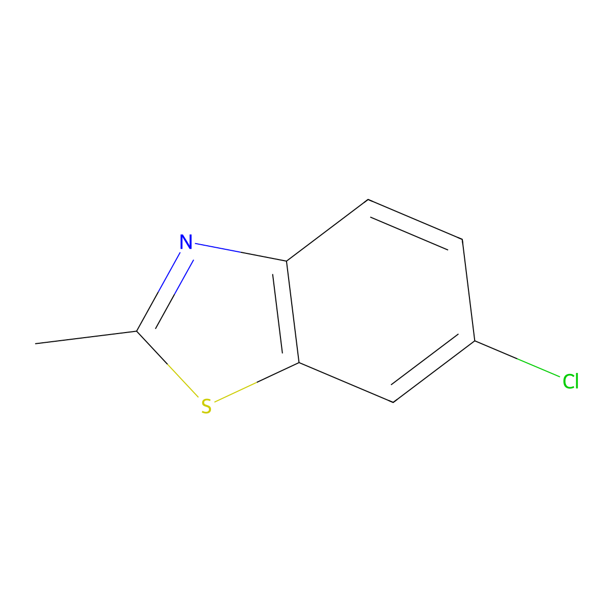 6-Chloro-2-methylbenzo[d]thiazole molecular structure, CAS 4146-24-1