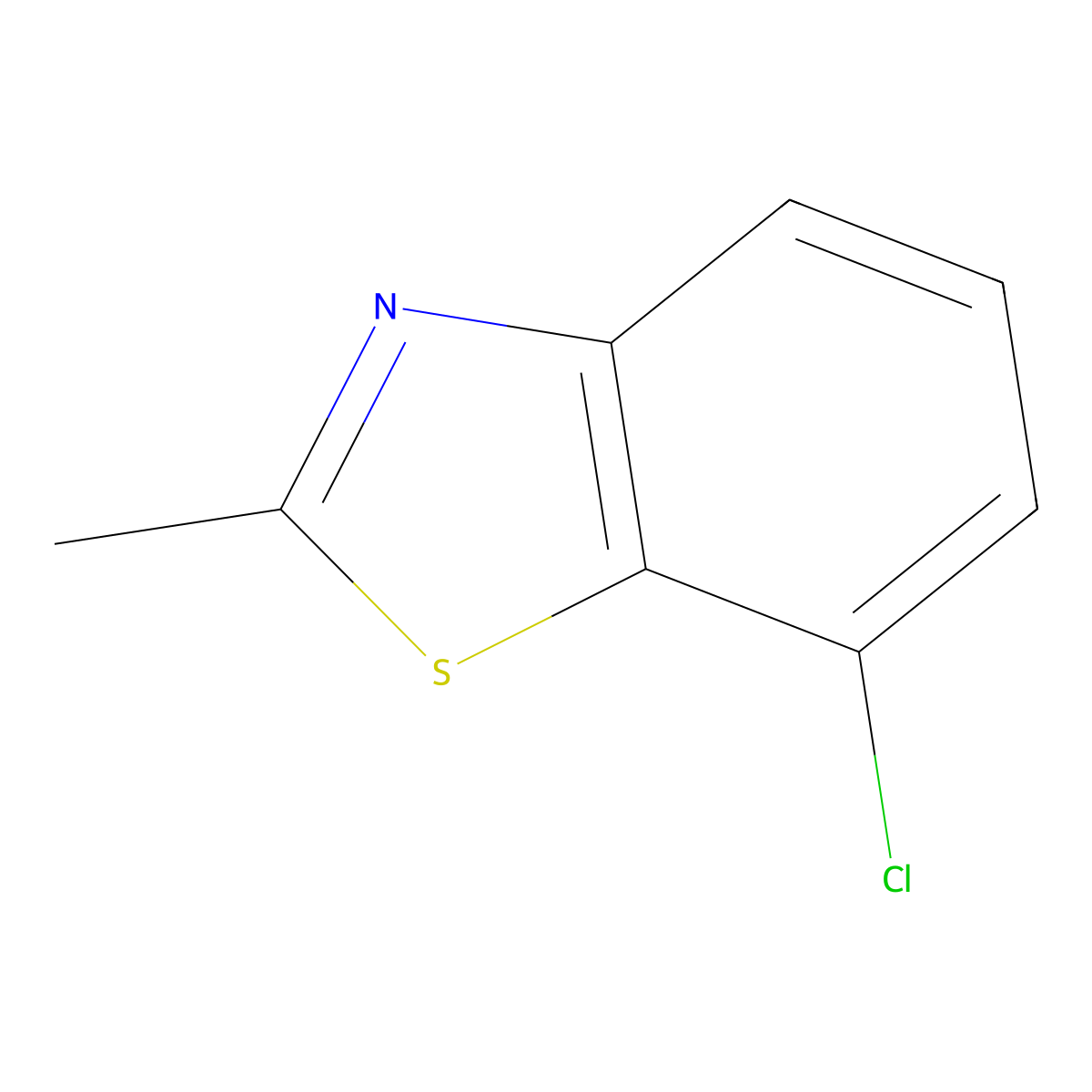 7-Chloro-2-methylbenzothiazole molecular structure, CAS 4146-25-2