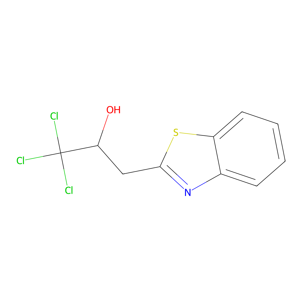3-(1,3-Benzothiazol-2-yl)-1,1,1-trichloropropan-2-ol molecular structure, CAS 4146-26-3