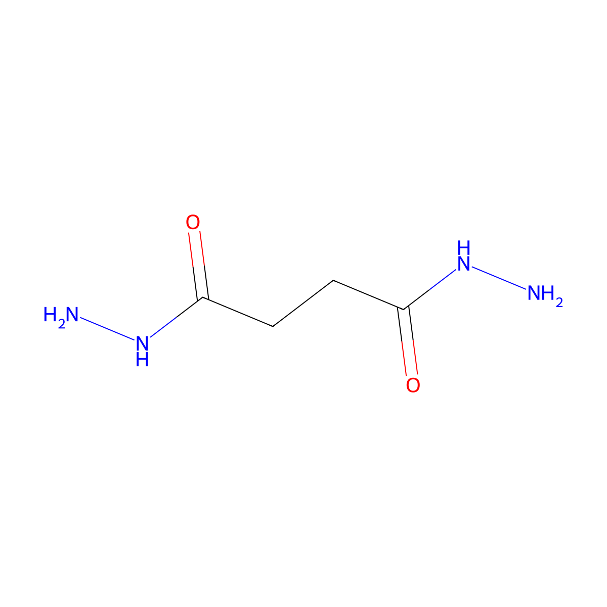 Succinic dihydrazide molecular structure, CAS 4146-43-4